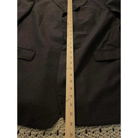 Brooks Brothers 3 Button 346 Mens Wool Stretch Blazer Jacket Size 46M Black - Picture 7 of 16